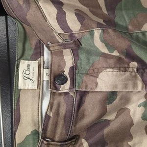 J. Crew High Waisted Camo Pants size 27